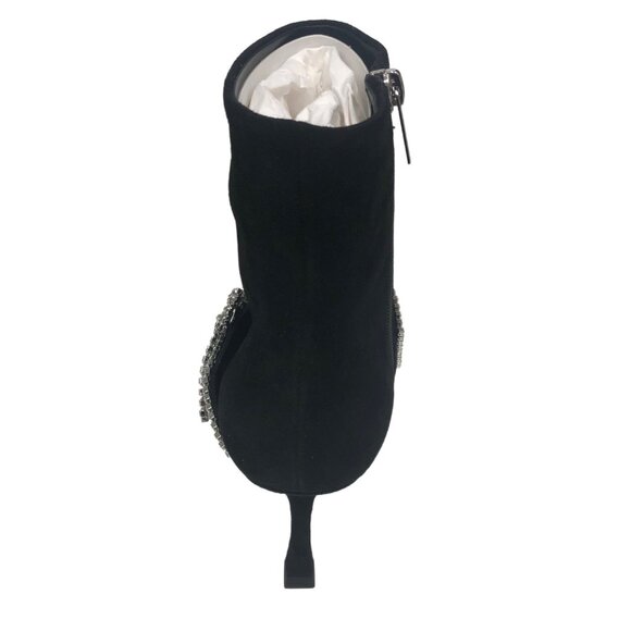 Jimmy Choo Kaza Suede Crystal-Buckle Booties Size 40/ USA 9.5 NWB - Picture 5 of 14